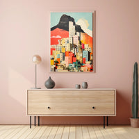 Vibrant Cityscape Collage Poster
