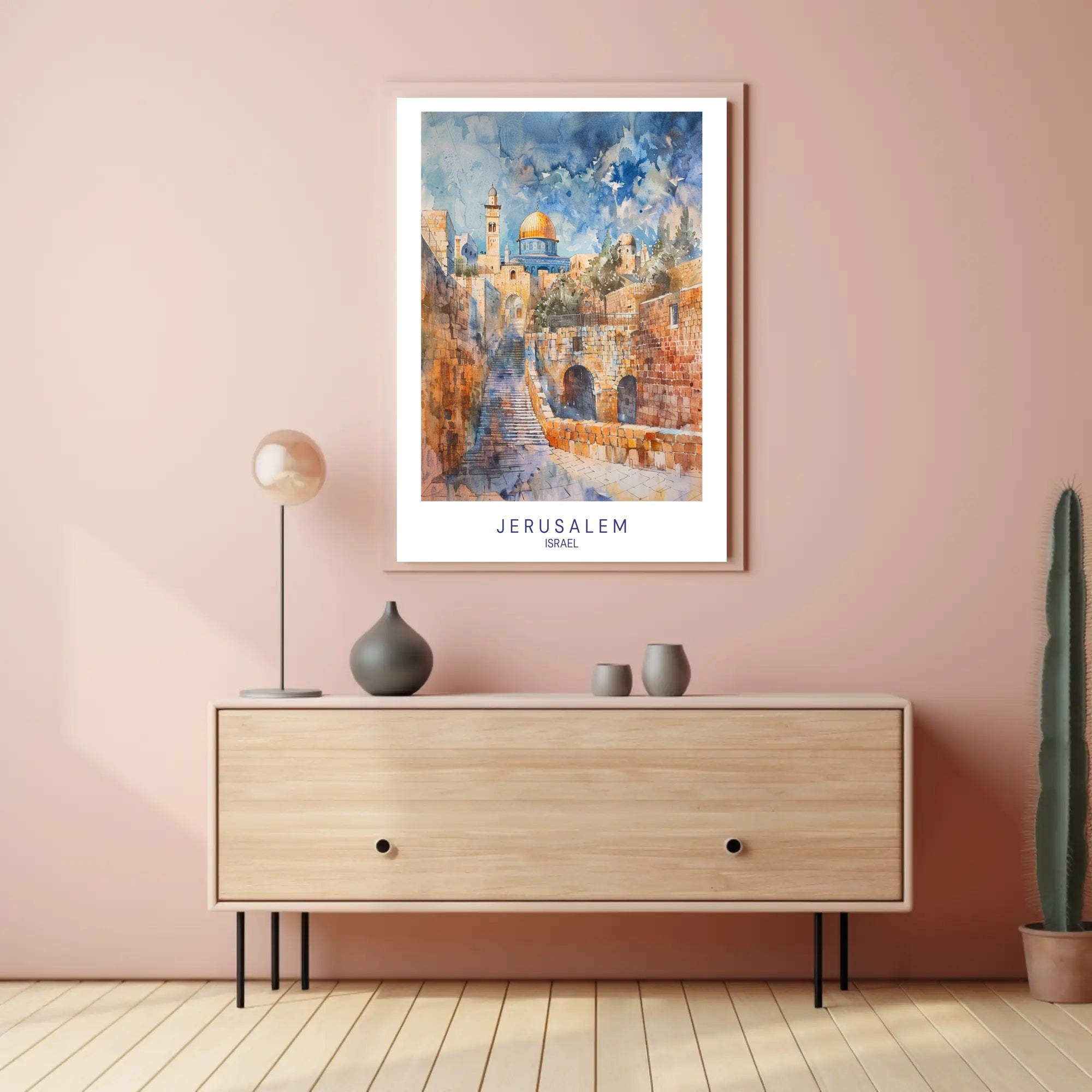 Jerusalem Dome of the Rock Urban Cityscape Poster PosterGoat