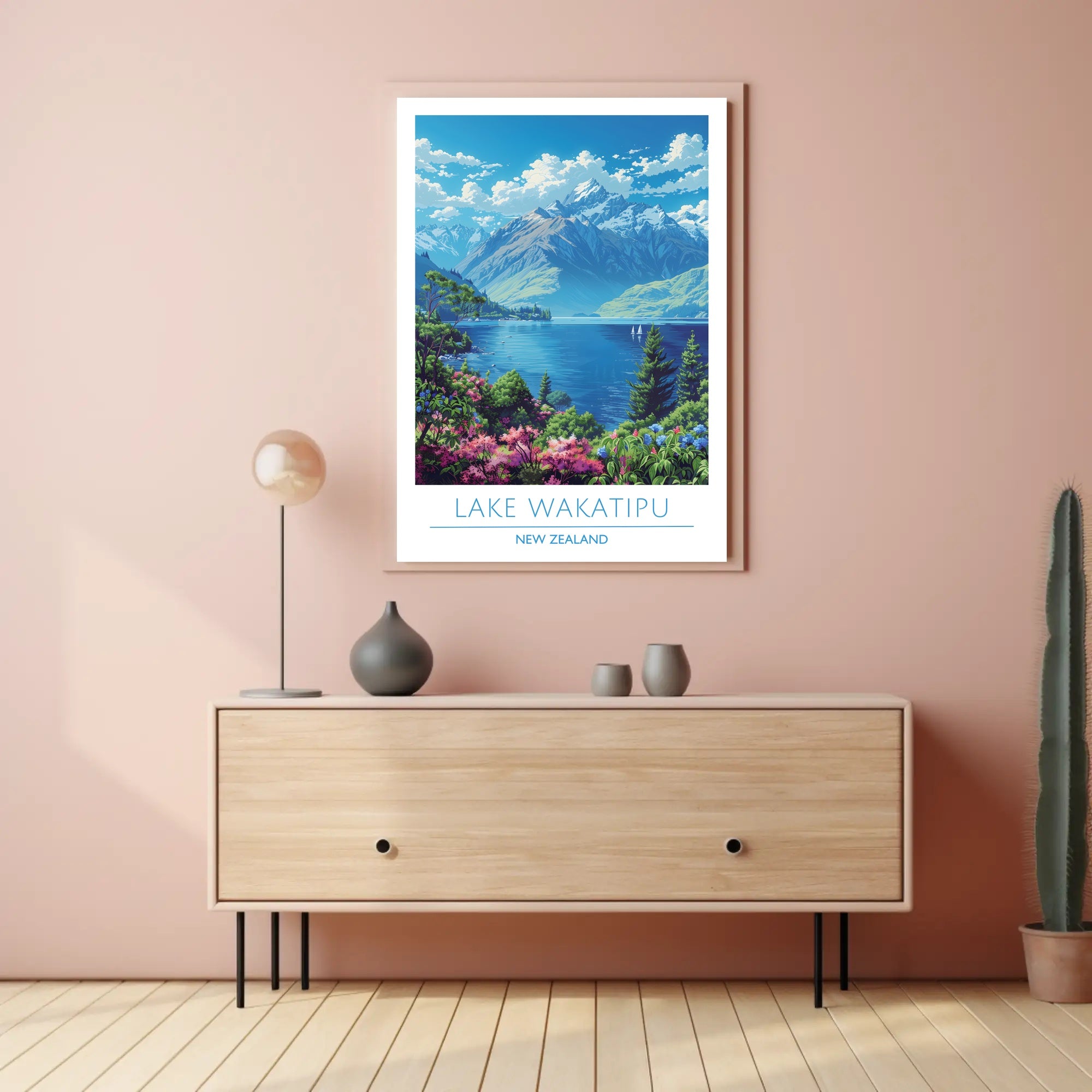 Lake Wakatipu Scenic Poster