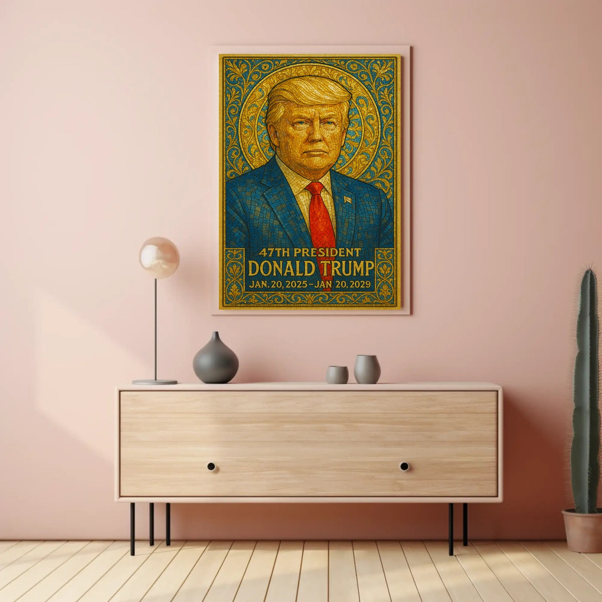 Donald Trump Majestic Mosaic Baroque Patriot Poster