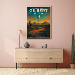 Discover Gilbert Arizona Poster Southwest Charm For Homes