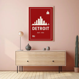 Detroit Skyline Poster PosterGoat