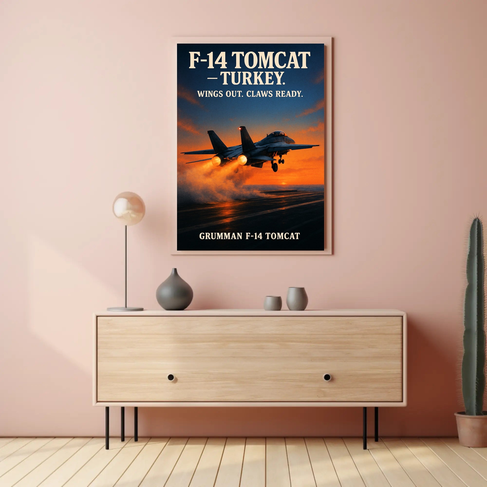 Grumman F-14 Tomcat Wings Out, Claws Ready Poster PosterGoat