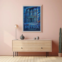 Petra Mystical Grandeur Surrealism Poster