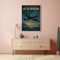 Vintage Aviation Poster: XB-28 Dragon Soaring Skyward