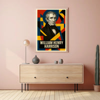 William Henry Harrison 9th President of the United States Abstract Pop Poster