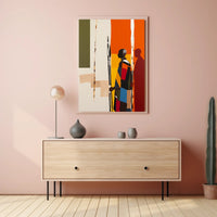 Vibrant Silhouettes Poster Modern Travel Wall Art