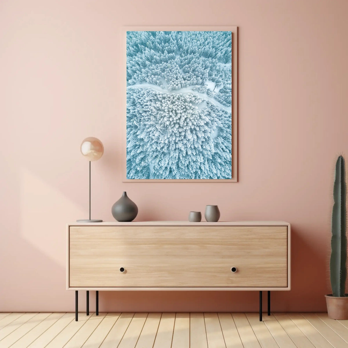 Winter Serenity: Aerial Forest View National Park Poster