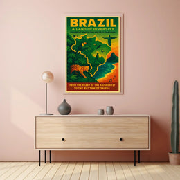 Brazil A Land Of Diversity Poster