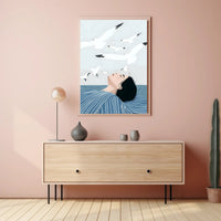 Serenity By The Sea Poster Coastal Wall Art Print