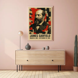 James A. Garfield 20th President of the United States Layered paper Collage Poster