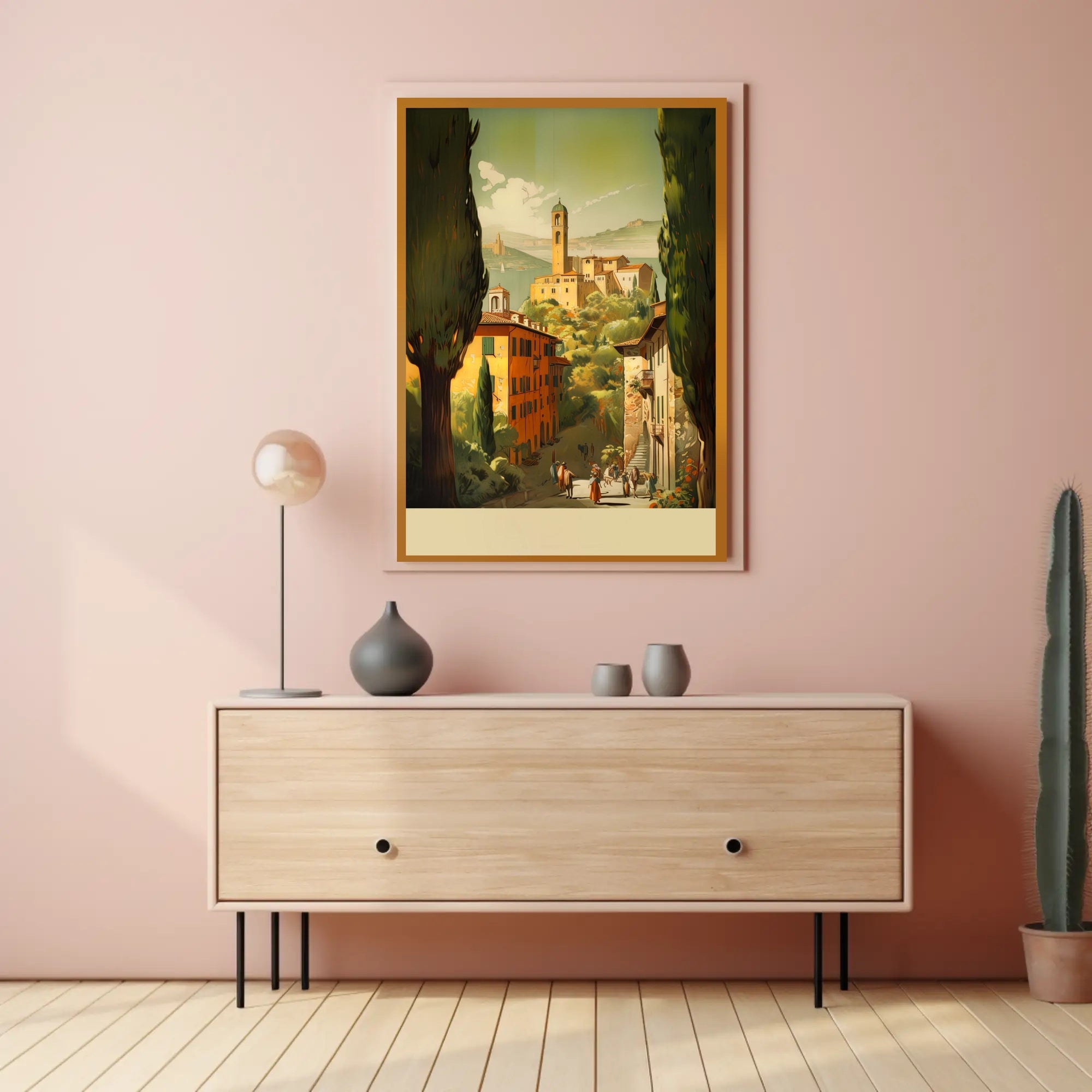 Idyllic Village Landscape Poster