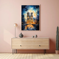 Notre-Dame De Paris A Nighttime Poster