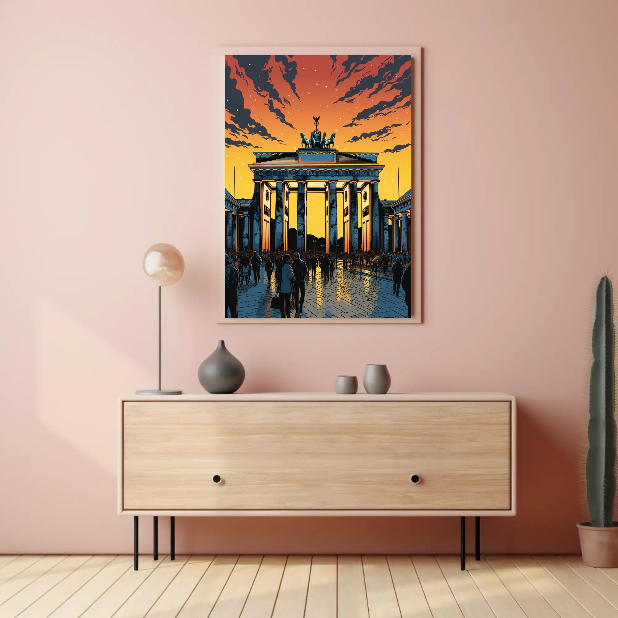 Sunset At The Brandenburg Gate Poster