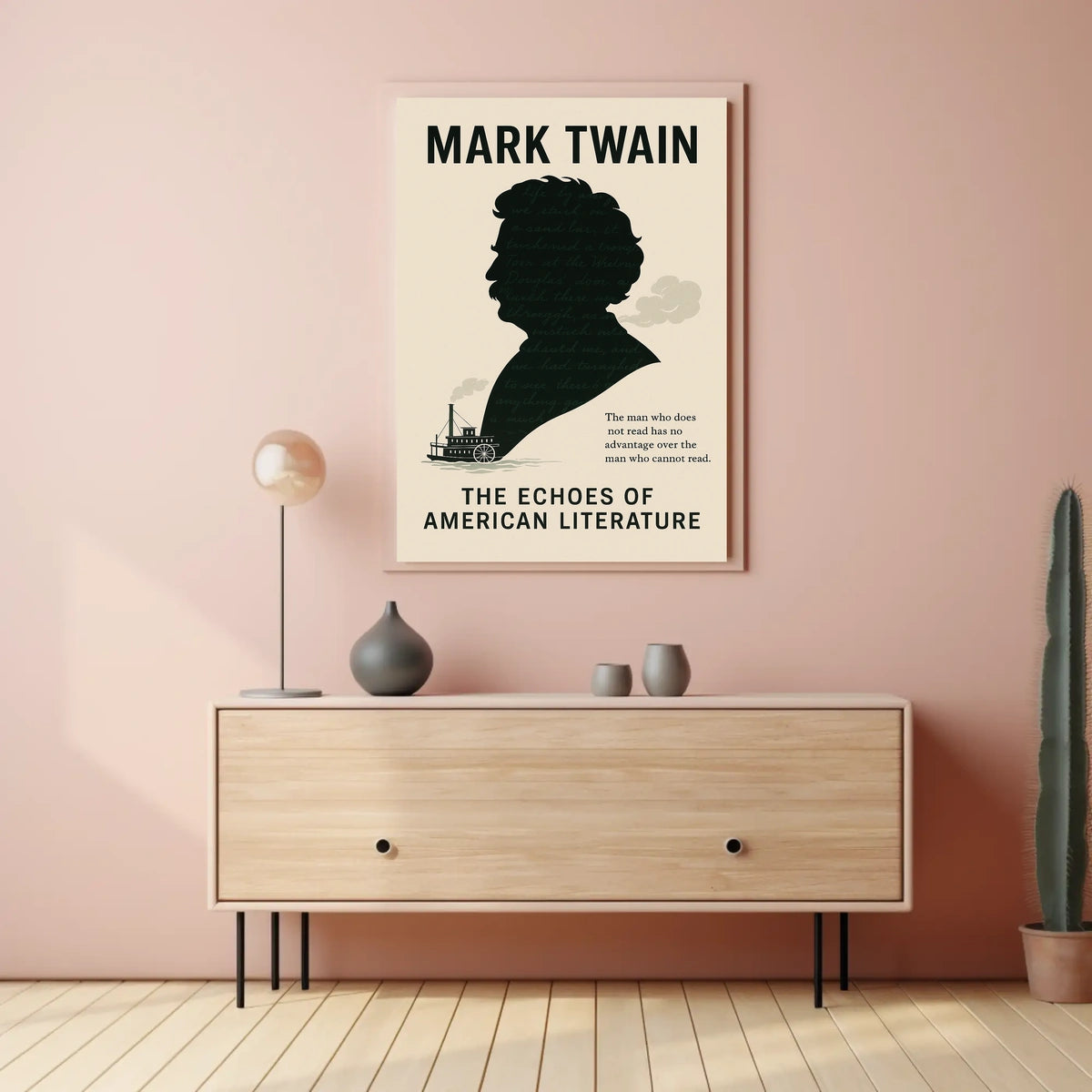 Mark Twain The Echoes of American Literature Poster