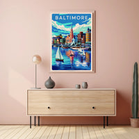 Baltimore Harbor Scene Poster
