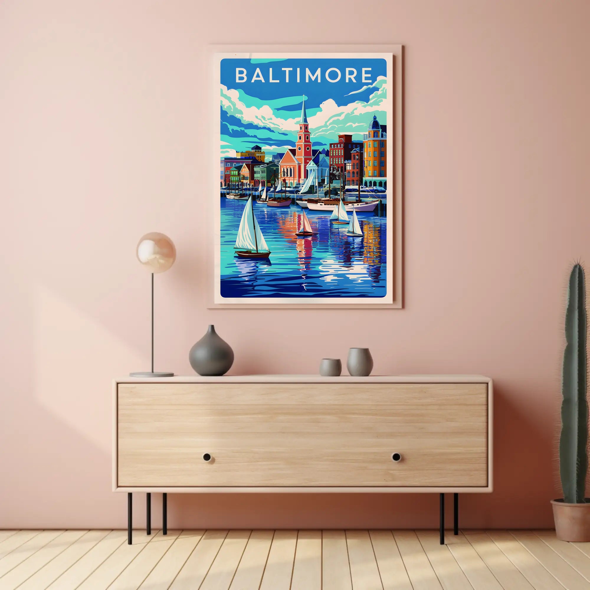 Baltimore Harbor Scene Poster