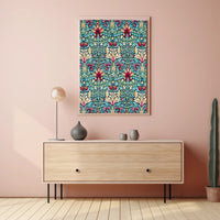 Victorian Floral Elegance: Abstract or Artistic Poster