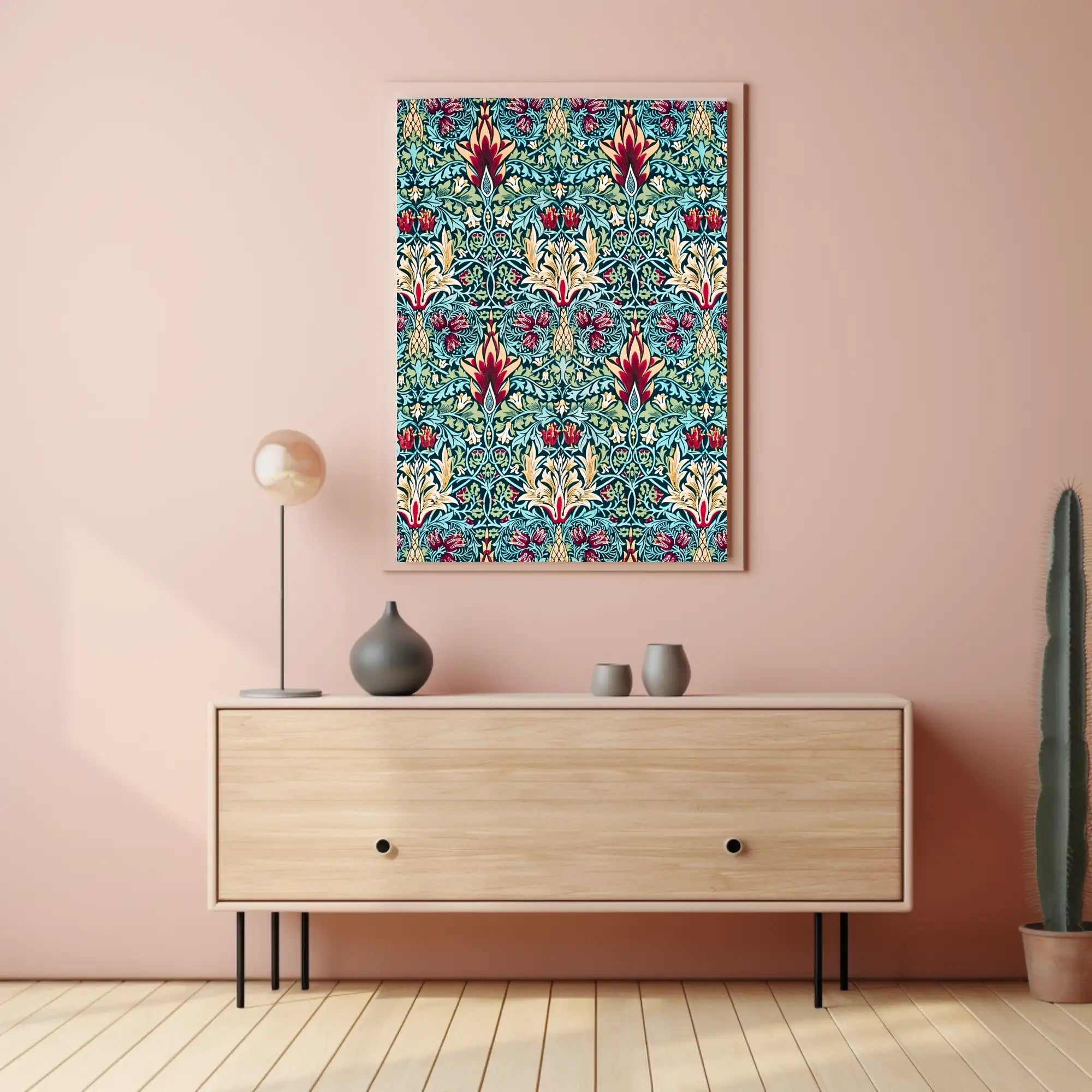 Victorian Floral Elegance: Abstract or Artistic Poster