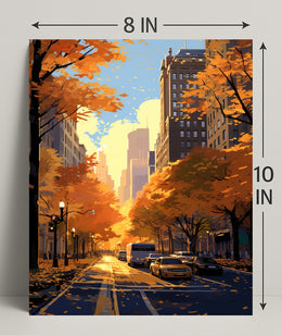 Autumn In The City Poster PosterGoat