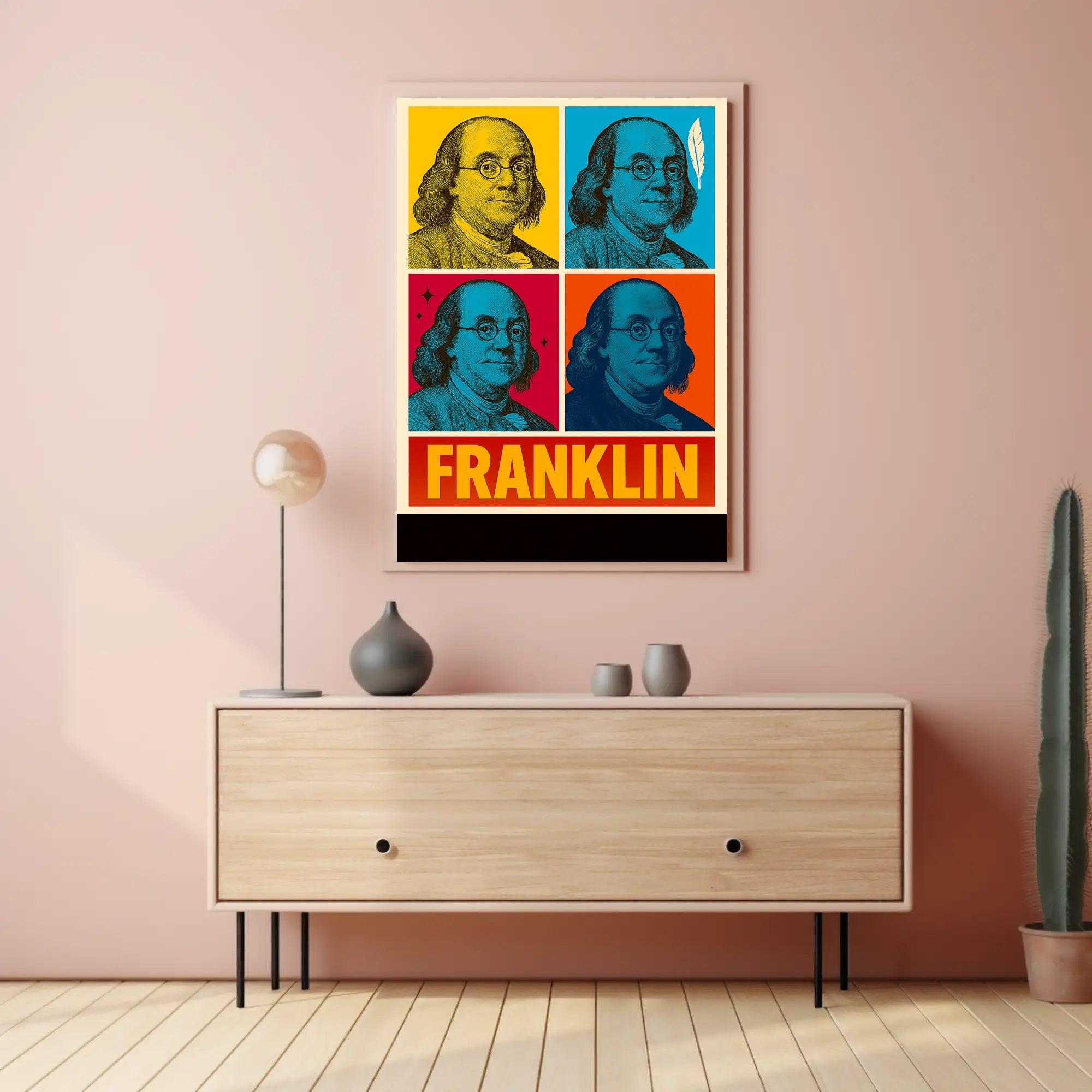 Franklin Pop Art Poster PosterGoat