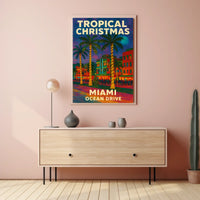 Tropical Christmas in Miami Poster