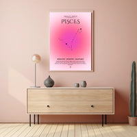 Pisces Constellation Poster: Mystical Zodiac Art Print PosterGoat