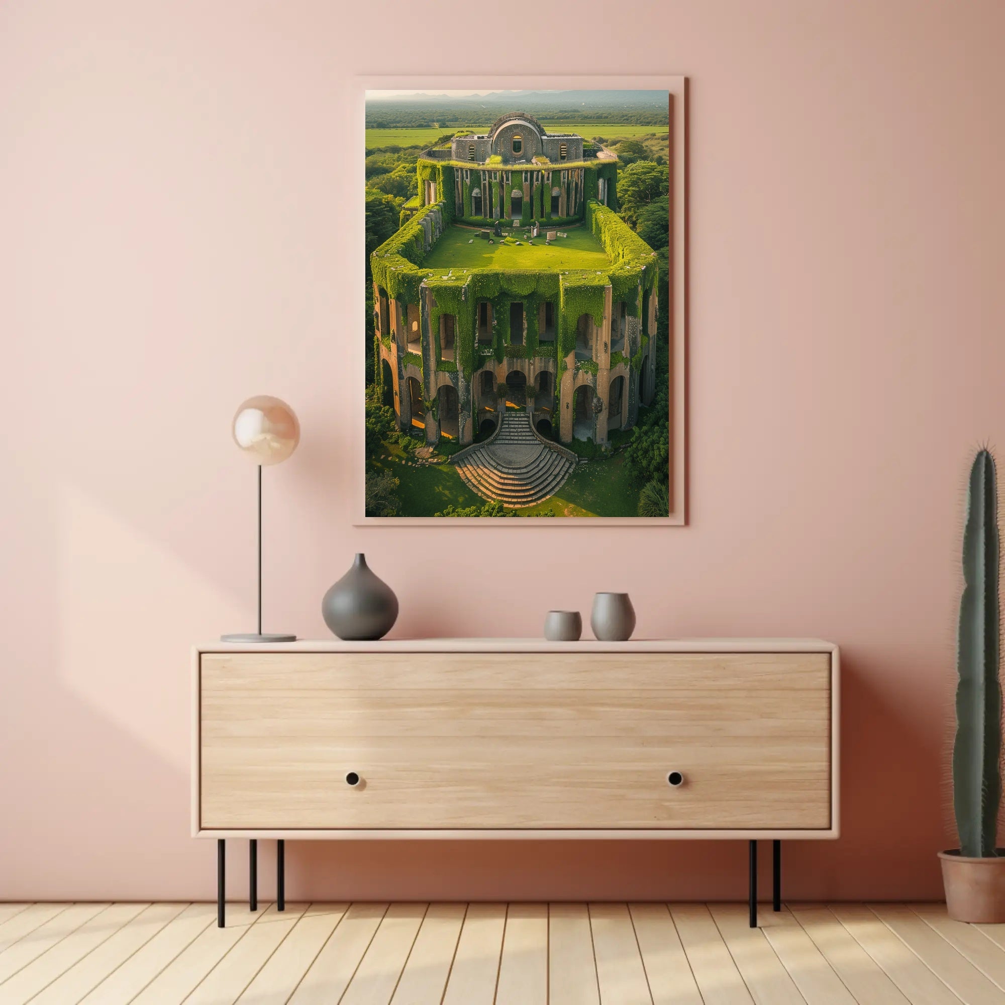 Nature Reclaims Ancient Ruins: Surreal Poster Art PosterGoat