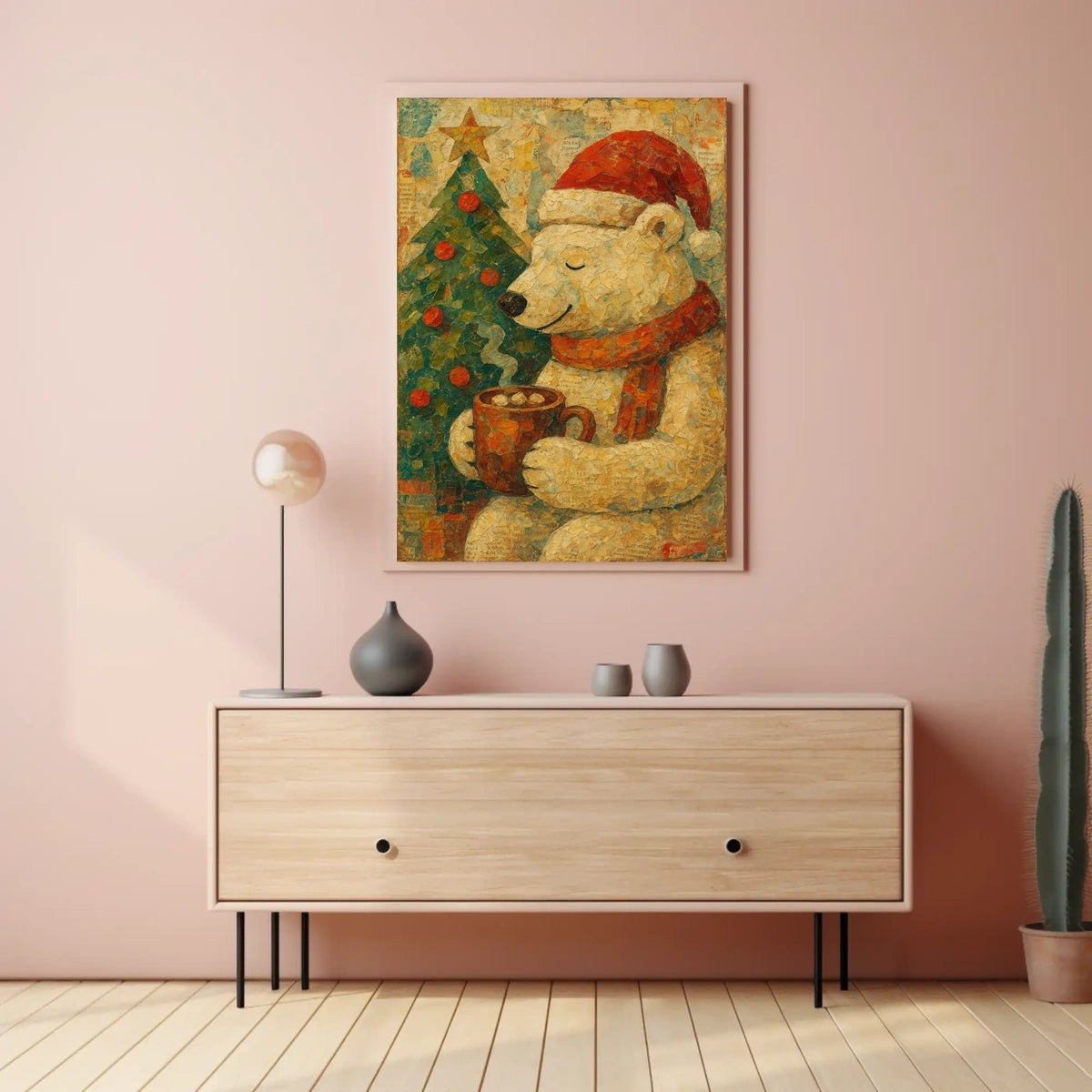 Cozy Holiday Bear Poster