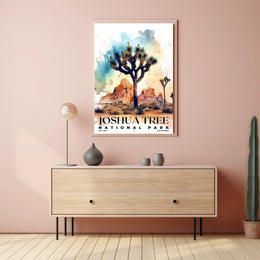 Joshua Tree Watercolor Wall Art Poster