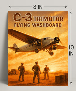 C-3 Trimotor - Flying Washboard Poster PosterGoat