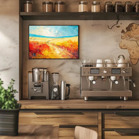 Vibrant Impressionistic Rural Landscape Abstract Painting