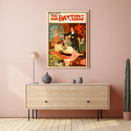 The Great Dayton Show Magic Performance Vintage Artistic Poster