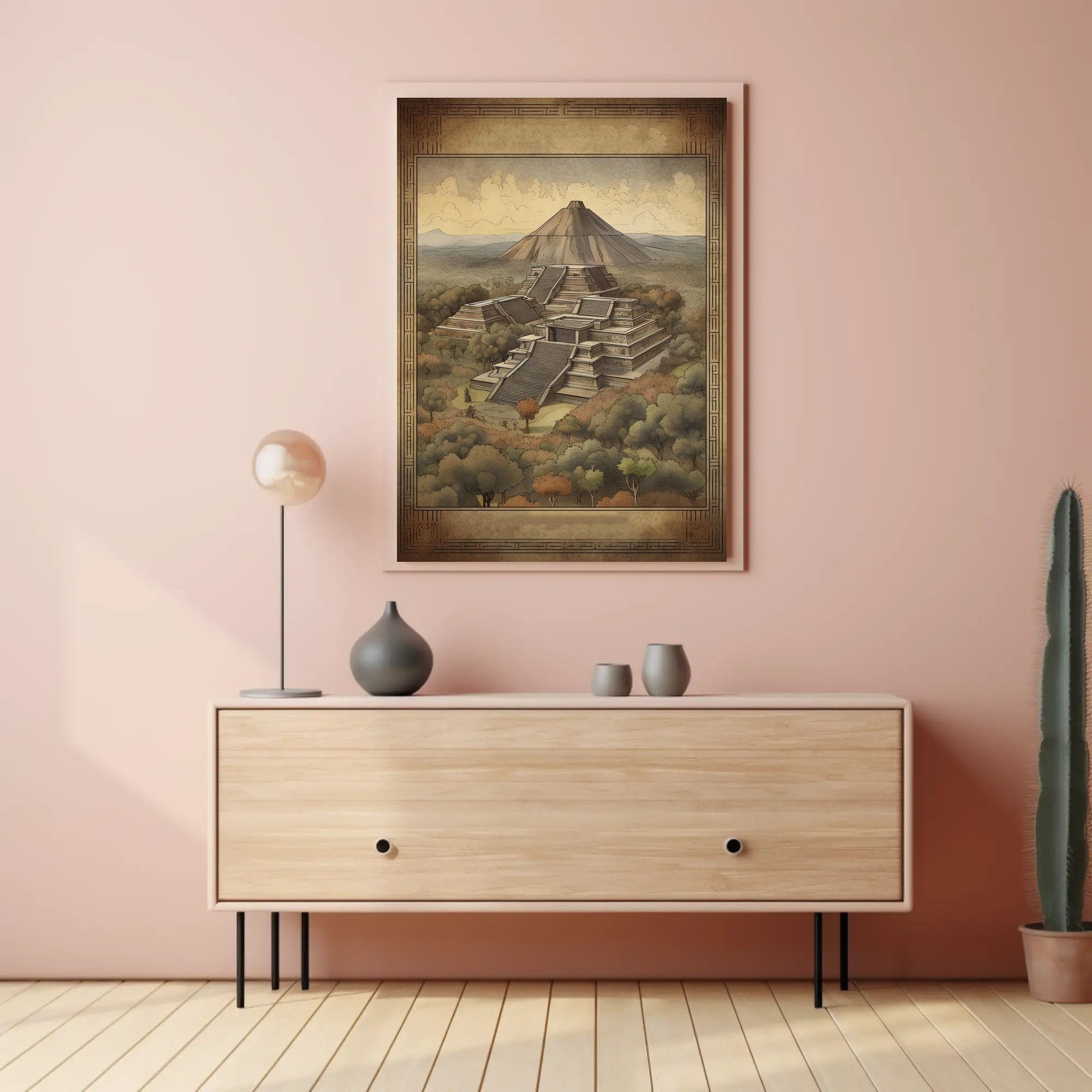 Ancient Pyramid Landscape Poster