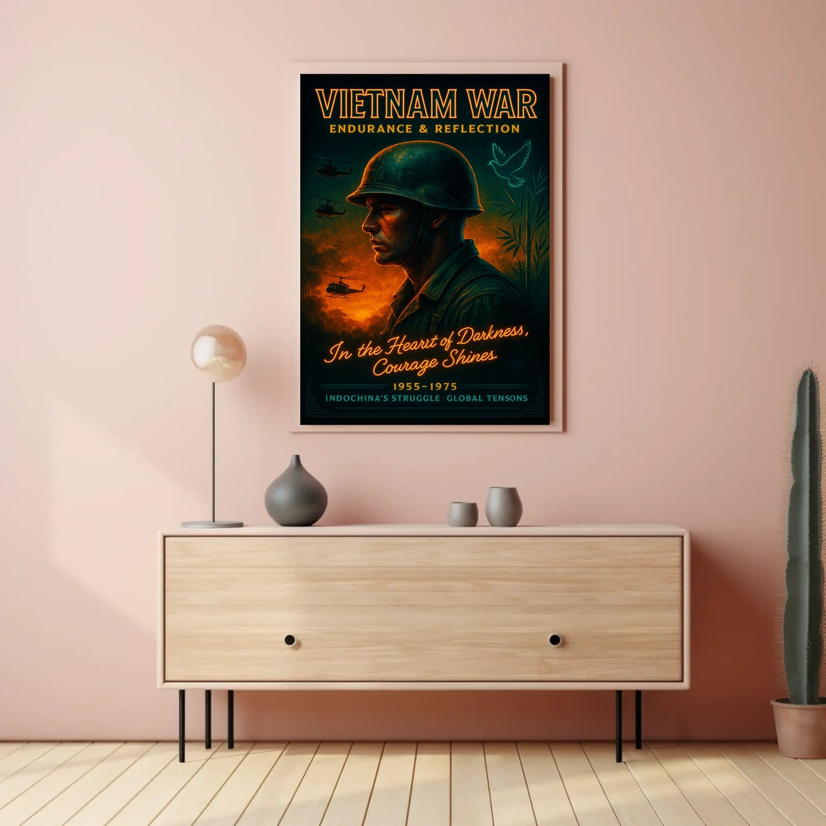 Vietnam War Endurance Reflection Poster