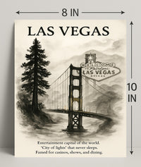 Las Vegas City of Lights Poster PosterGoat
