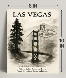 Las Vegas City of Lights Poster PosterGoat