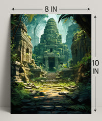 Ancient Jungle Temple Poster