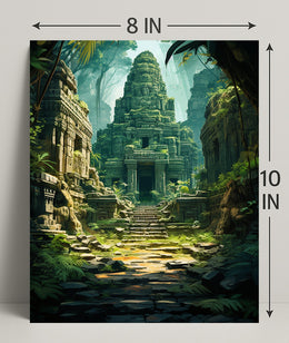 Ancient Jungle Temple Poster
