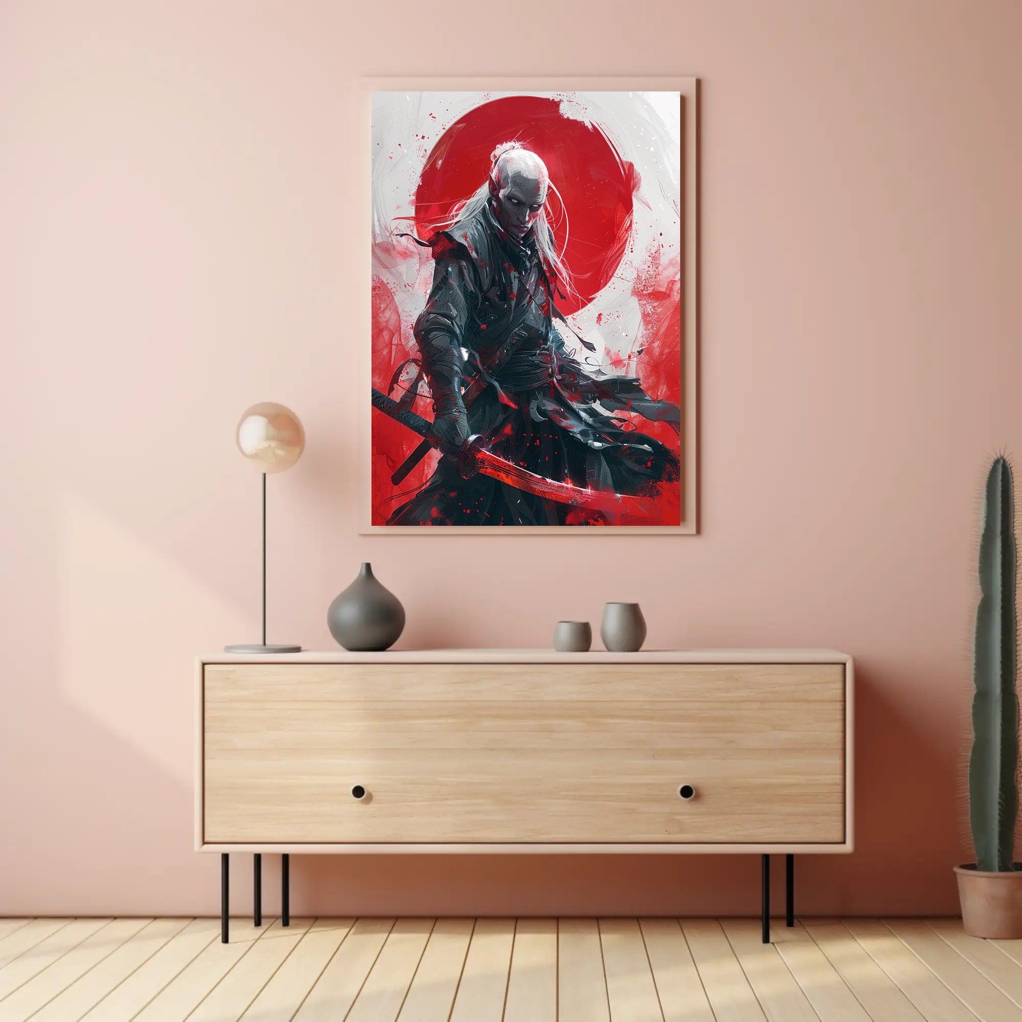 Warrior Fantasy Poster: Samurai with Glowing Katana PosterGoat