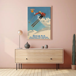 Ski Jumping Championship Vintage Sports Poster PosterGoat