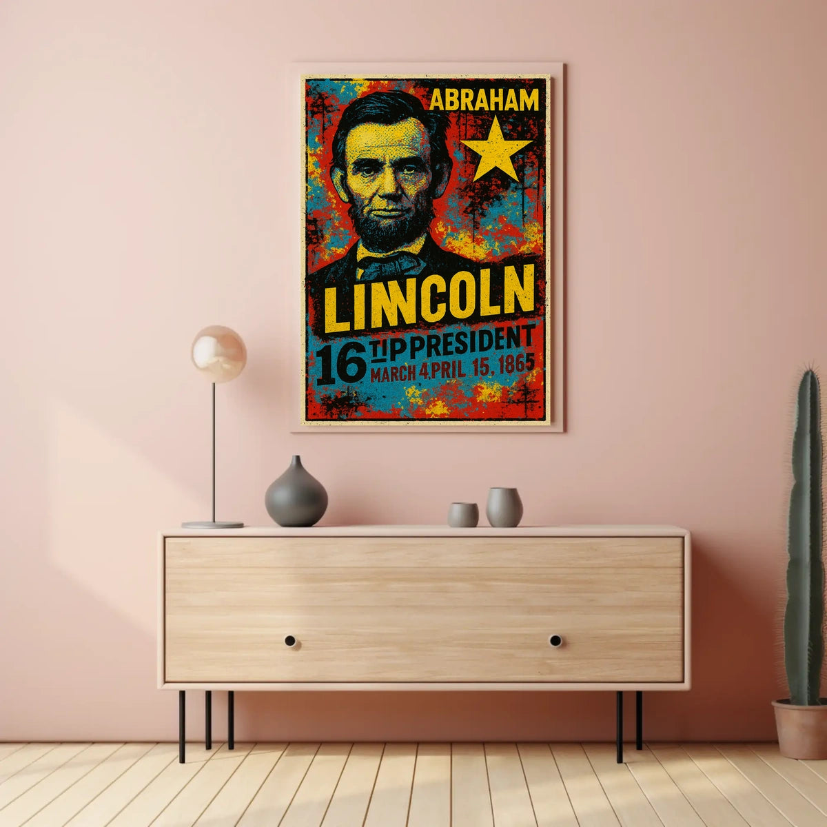 Abraham Lincoln 16th President of the United States Graffiti Pop Art Poster