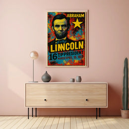 Abraham Lincoln 16th President of the United States Graffiti Pop Art Poster