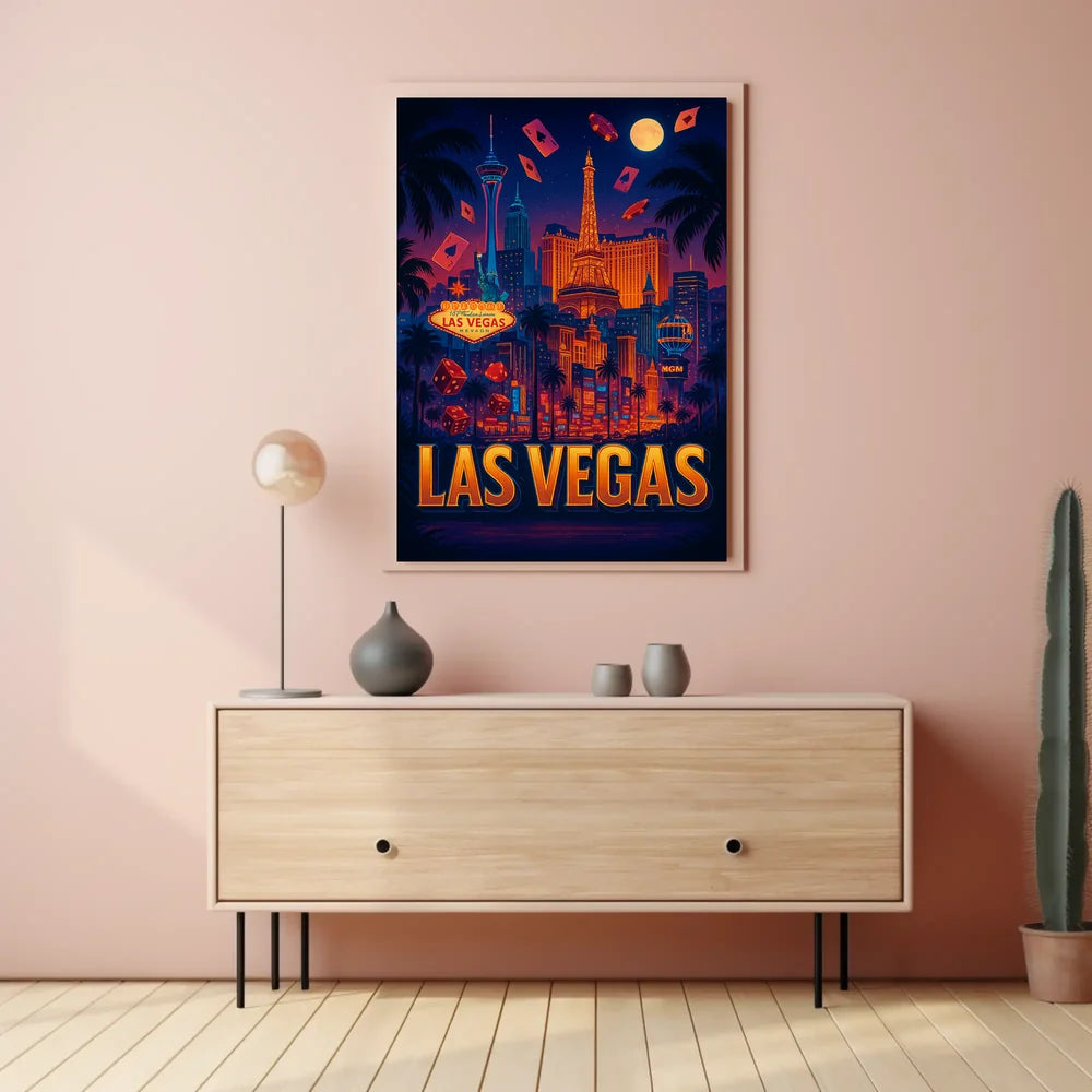 Las Vegas Nightlife Vibes Urban or Cityscape Poster PosterGoat