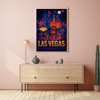 Las Vegas Nightlife Vibes Urban or Cityscape Poster PosterGoat