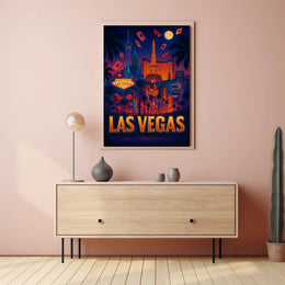 Las Vegas Nightlife Vibes Urban or Cityscape Poster PosterGoat