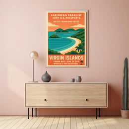 Caribbean Paradise Virgin Islands Poster