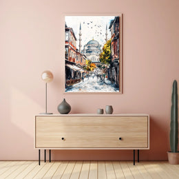 Istanbul Hagia Sophia Street View Landmark Turkey Poster