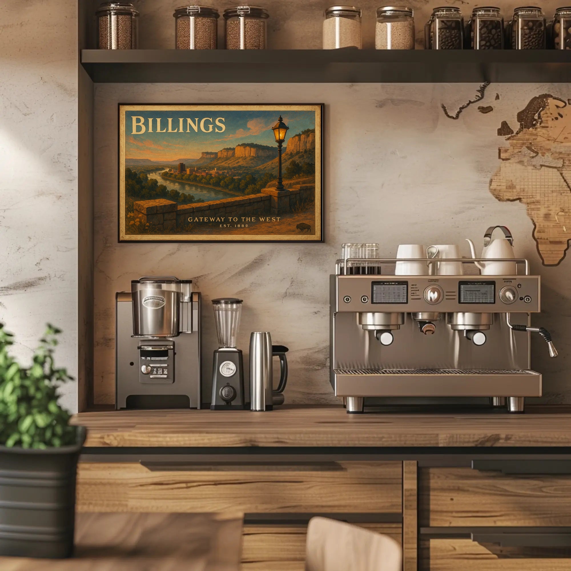 Billings Gateway to the West Travel Poster