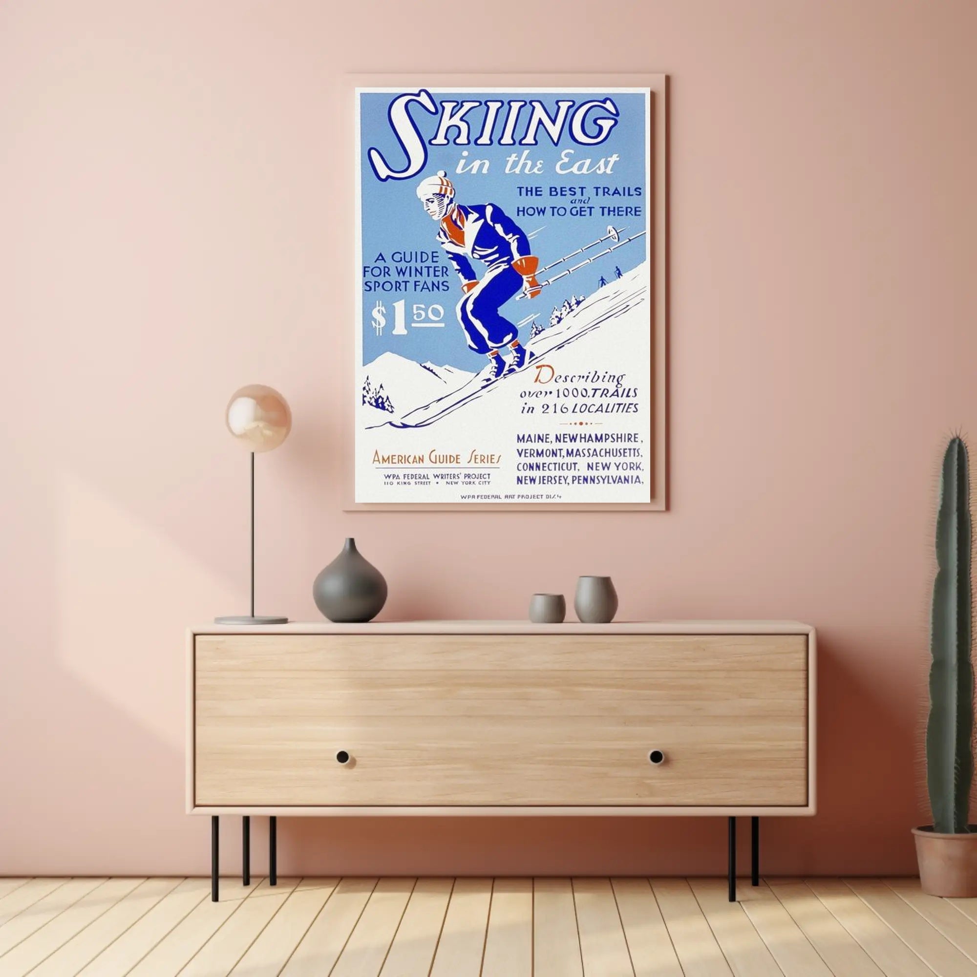 Skiing in the East Poster PosterGoat
